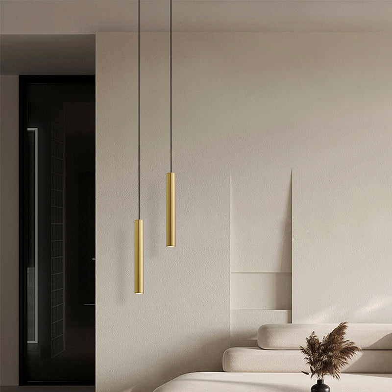 Metal Linear Shape Hanging Lights Modern Multi Light Pendant Light pour salle à manger