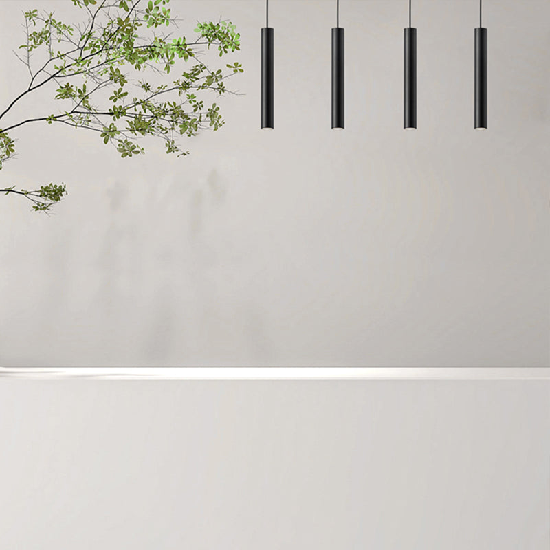 Metal Linear Shape Hanging Lights Modern Multi Light Pendant Light pour salle à manger