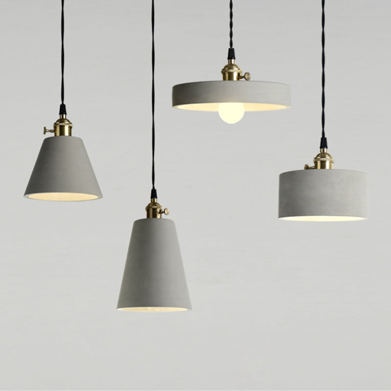 Créatif 1 Light Pendant Light Ciment suspendu luminaire pour le café