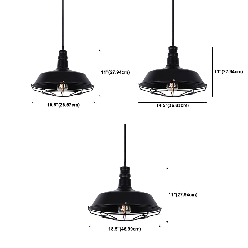 Luce a sospensione in ferro battuto a 1 luce vintage fienile a soffitto per la barra