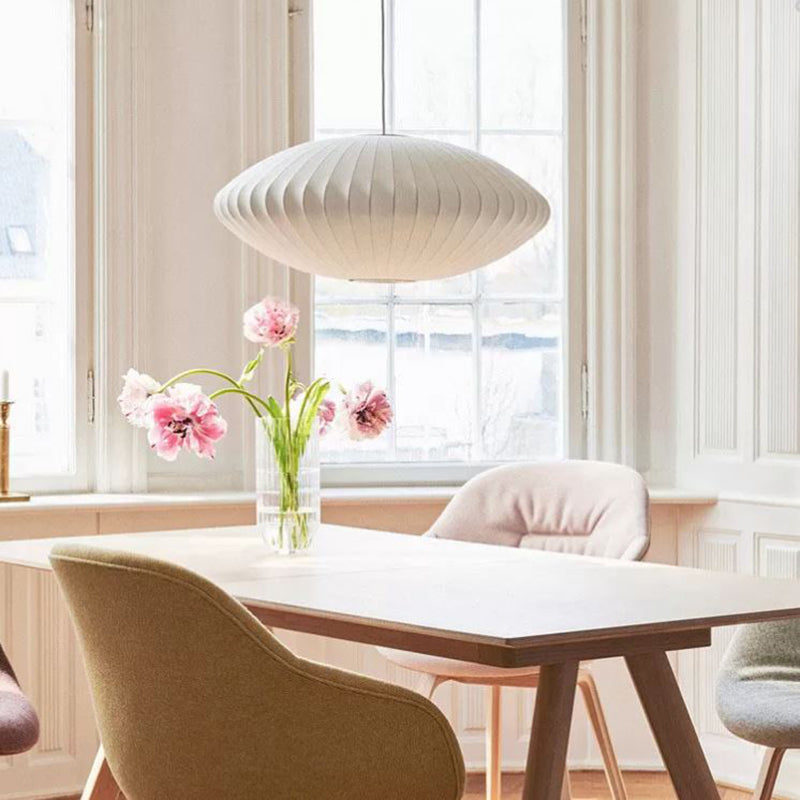 1-leichte Trommelhängung Anhänger moderne Seide hängende Beleuchtung für Wohnzimmer