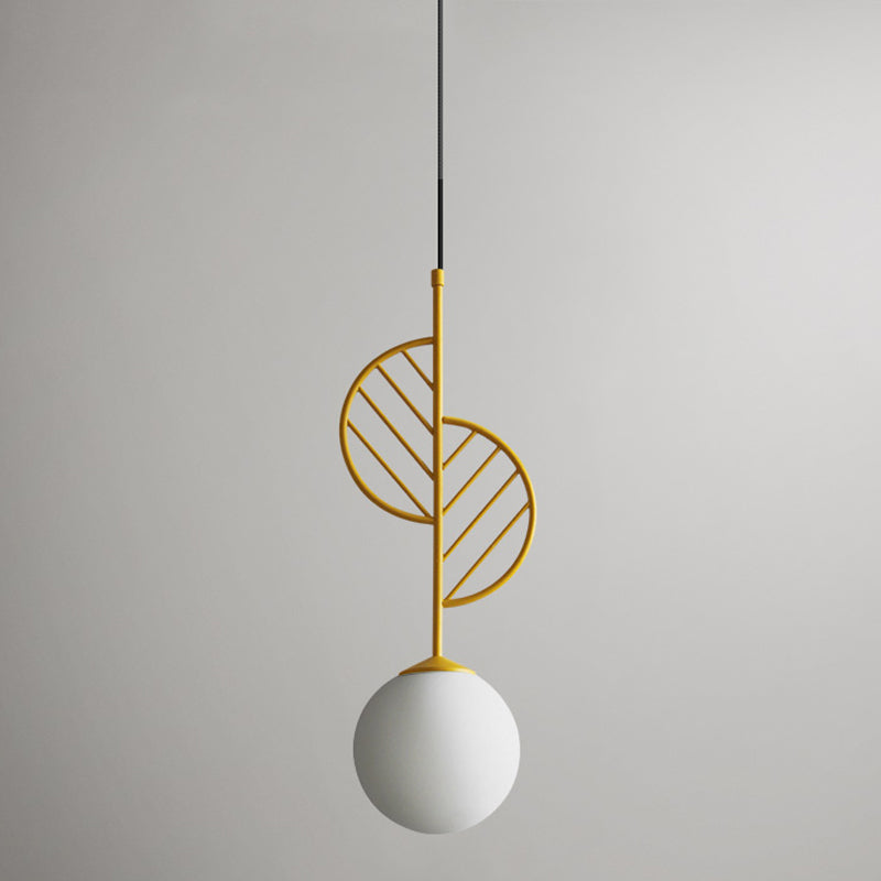 Créatif 1-Light Plafond pendentif feuille de verre clair lampe suspendue pour la salle à manger