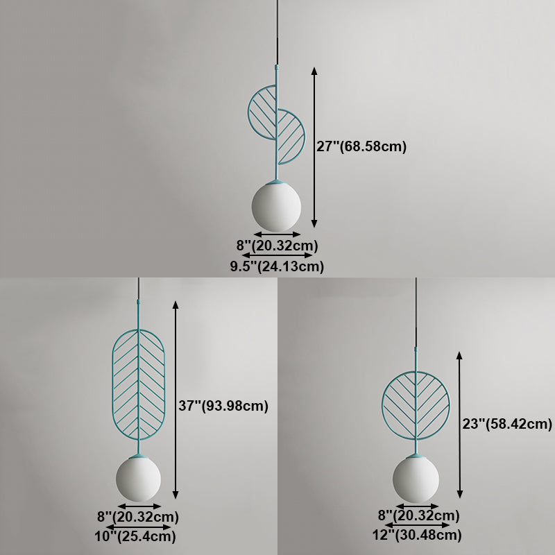 Créatif 1-Light Plafond pendentif feuille de verre clair lampe suspendue pour la salle à manger