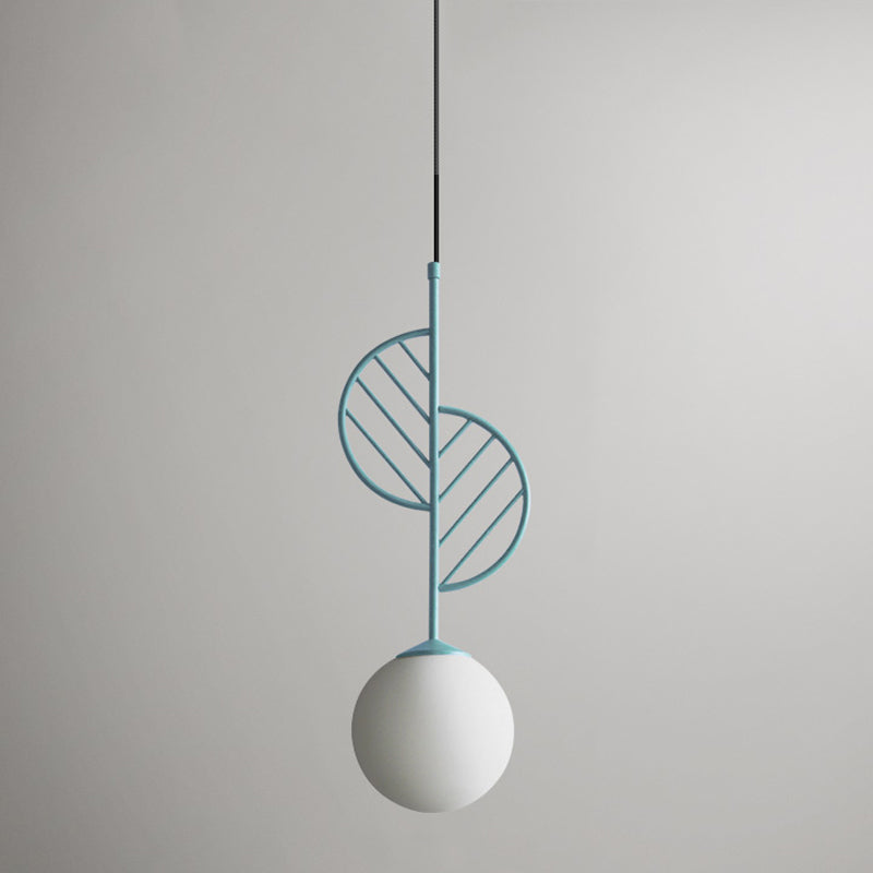 Créatif 1-Light Plafond pendentif feuille de verre clair lampe suspendue pour la salle à manger