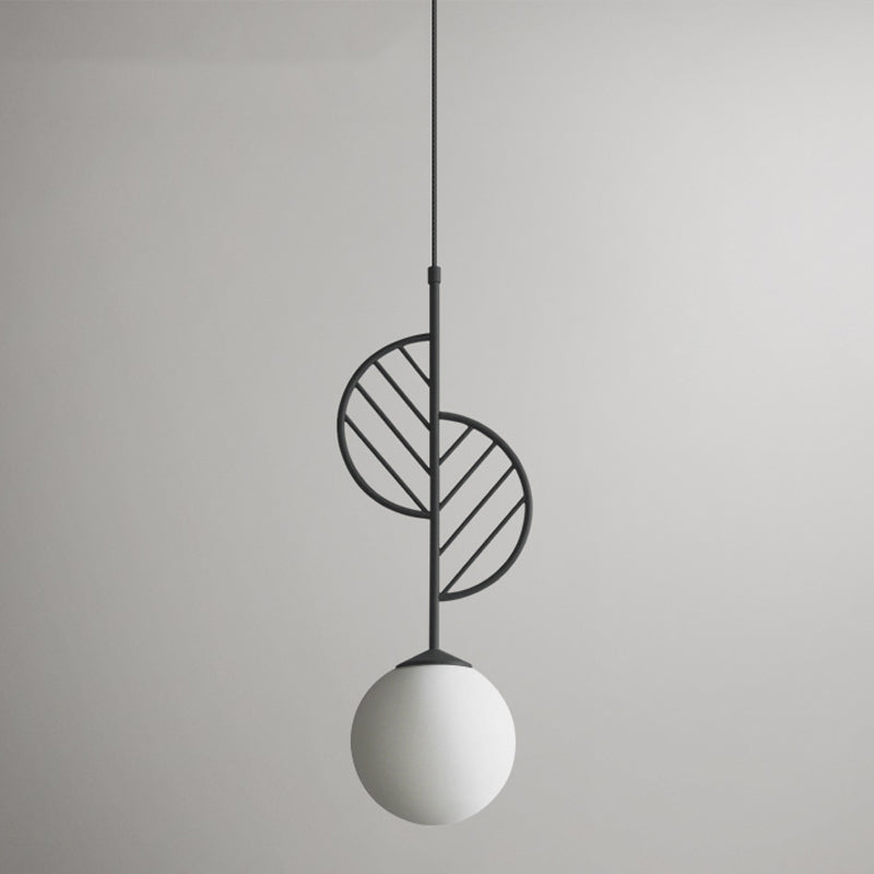 Créatif 1-Light Plafond pendentif feuille de verre clair lampe suspendue pour la salle à manger