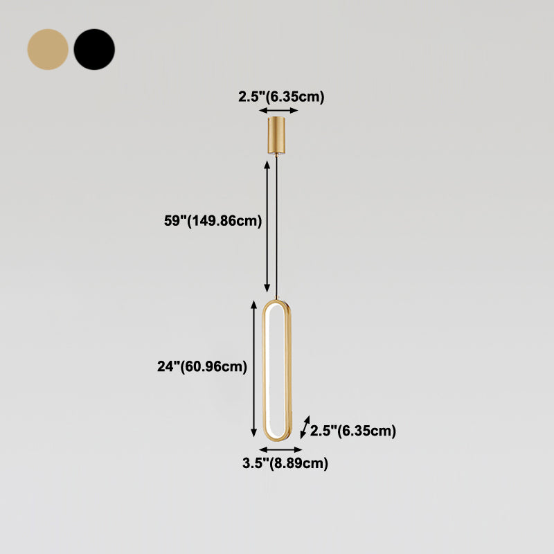 Éclairage de suspension de style moderne linéaire minimaliste Éclairage suspendu pour le salon