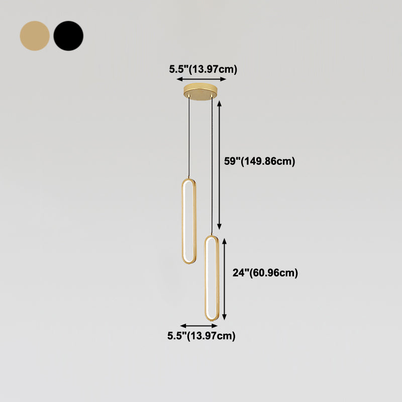 Éclairage de suspension de style moderne linéaire minimaliste Éclairage suspendu pour le salon