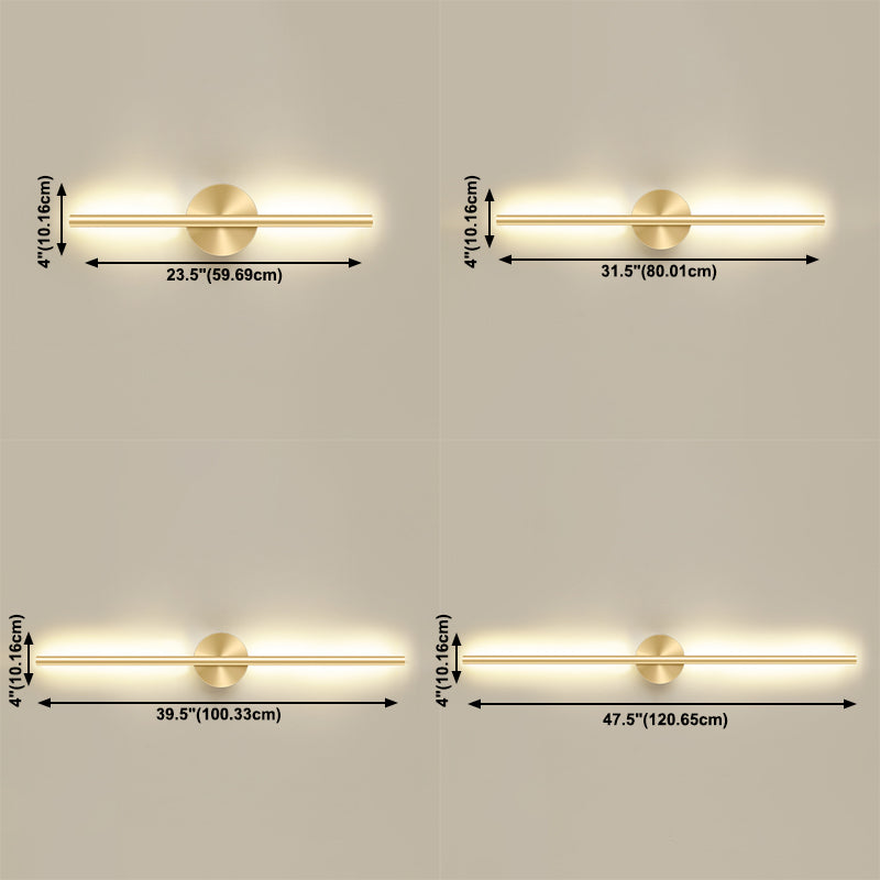 Zeitgenössische Metall Wandleuchte gerade Form LED Wandleuchte für Schlafzimmer