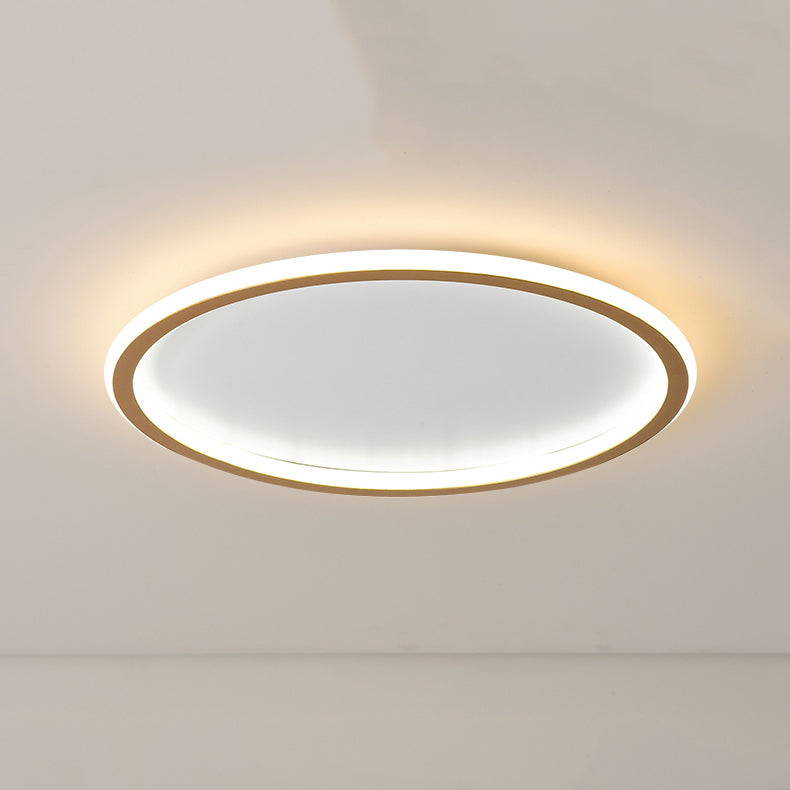 Modern LED Flush Mount Light Fixture Gold Geometry Ceiling Light Fixture with Metal