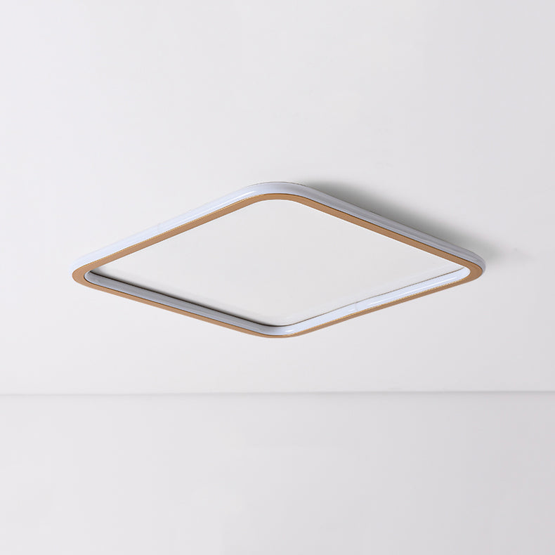 Modern LED Flush Mount Light Fixture Gold Geometry Ceiling Light Fixture with Metal