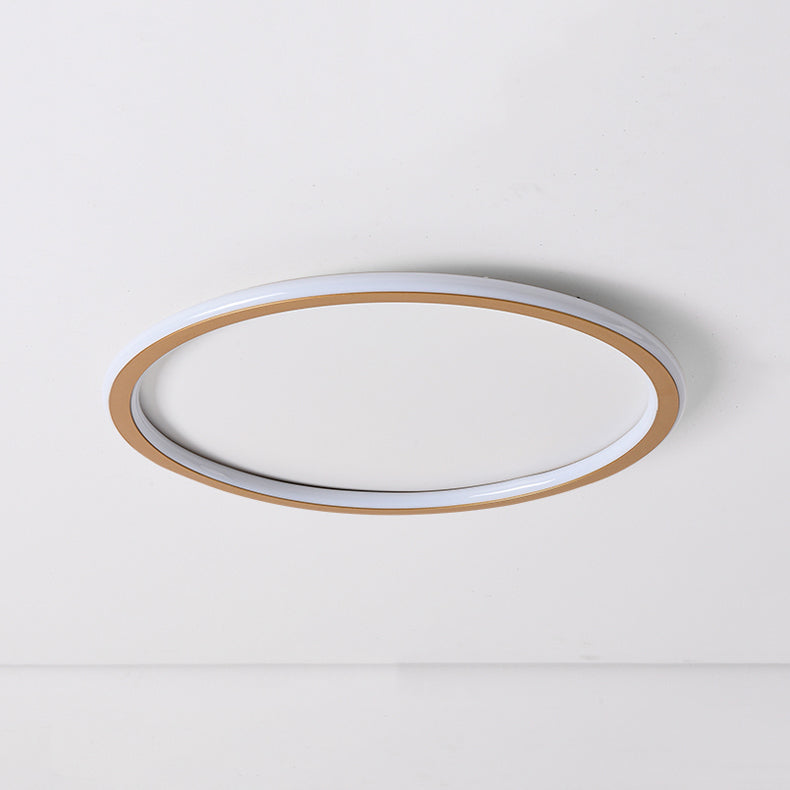 Modern LED Flush Mount Light Fixture Gold Geometry Ceiling Light Fixture with Metal