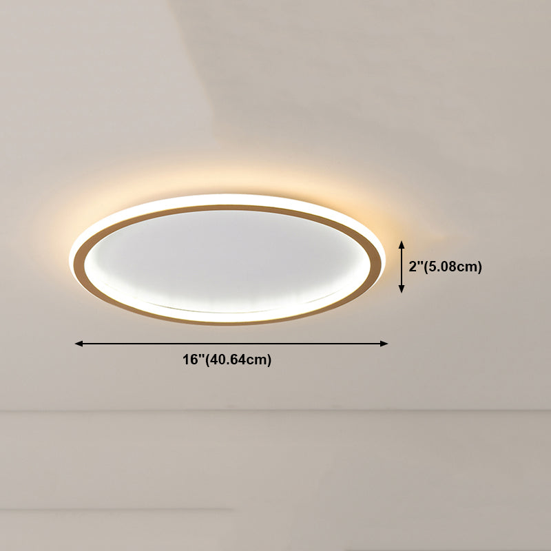 Modern LED Flush Mount Light Fixture Gold Geometry Ceiling Light Fixture with Metal