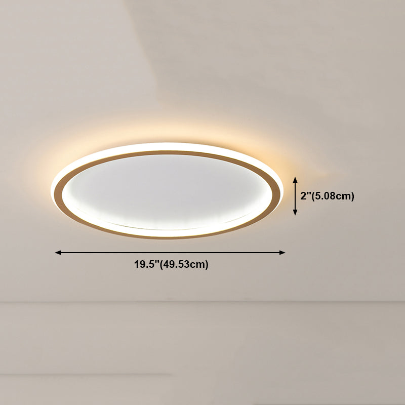 Modern LED Flush Mount Light Fixture Gold Geometry Ceiling Light Fixture with Metal