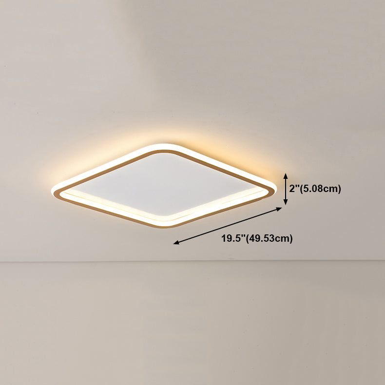 Modern LED Flush Mount Light Fixture Gold Geometry Ceiling Light Fixture with Metal
