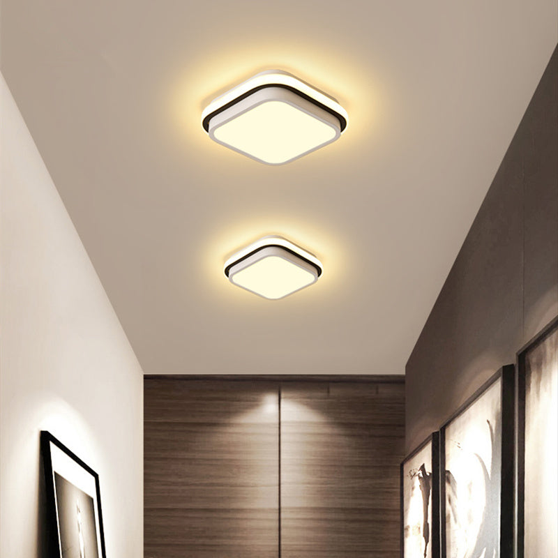 Accesorio de iluminación de techo LED de montaje empotrado contemporáneo, luz de montaje en techo para vestíbulo