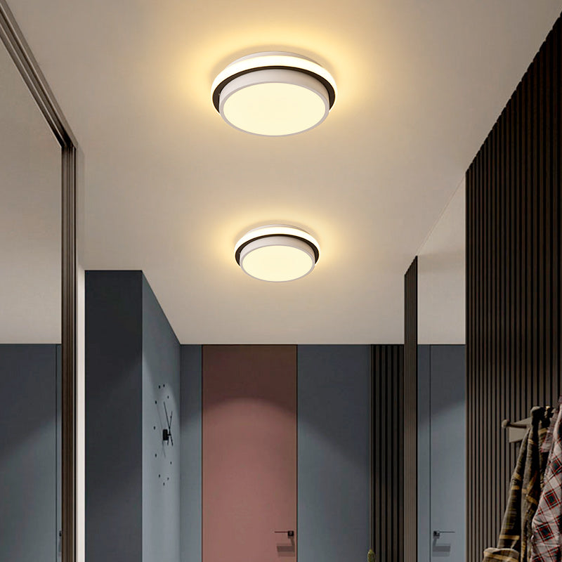 Accesorio de iluminación de techo LED de montaje empotrado contemporáneo, luz de montaje en techo para vestíbulo