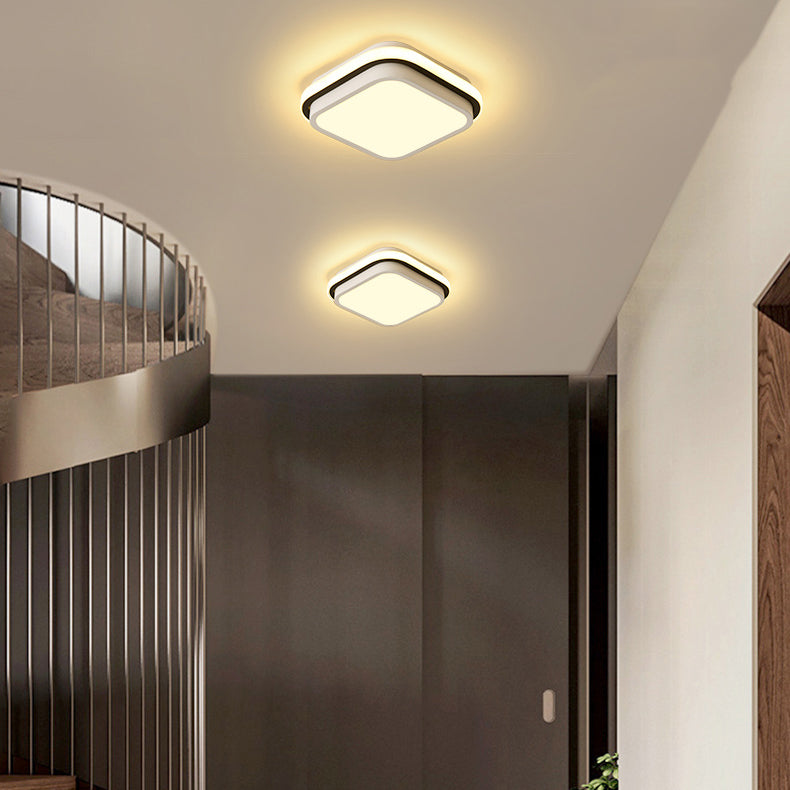 Accesorio de iluminación de techo LED de montaje empotrado contemporáneo, luz de montaje en techo para vestíbulo
