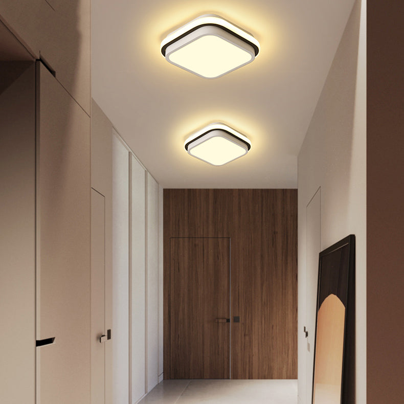 Accesorio de iluminación de techo LED de montaje empotrado contemporáneo, luz de montaje en techo para vestíbulo