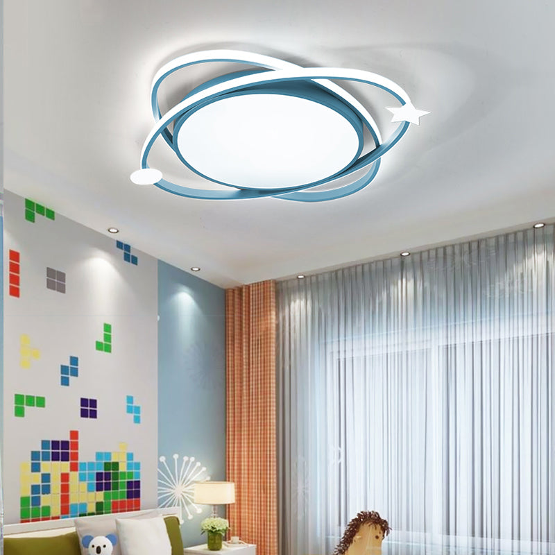 Ovale Deckenleuchte, moderne LED-Deckenleuchte aus Metall für Schlafzimmer