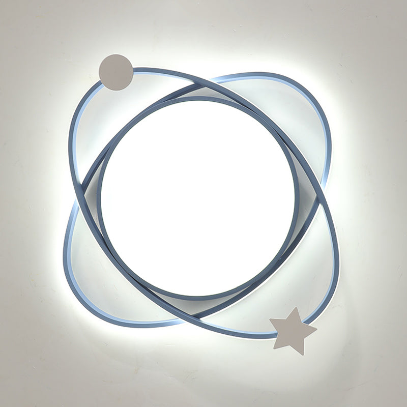 Ovale Deckenleuchte, moderne LED-Deckenleuchte aus Metall für Schlafzimmer