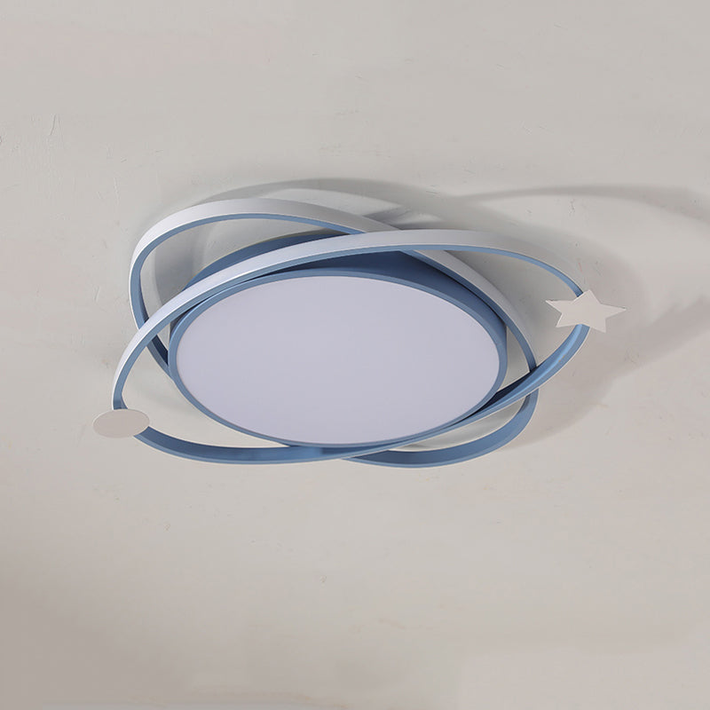 Ovale Deckenleuchte, moderne LED-Deckenleuchte aus Metall für Schlafzimmer