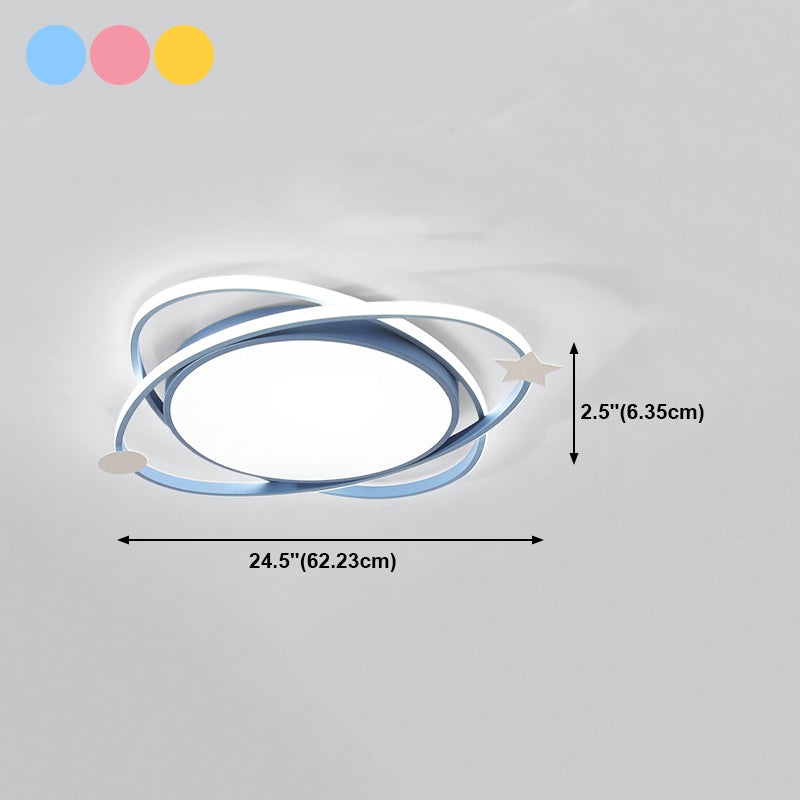 Ovale Deckenleuchte, moderne LED-Deckenleuchte aus Metall für Schlafzimmer