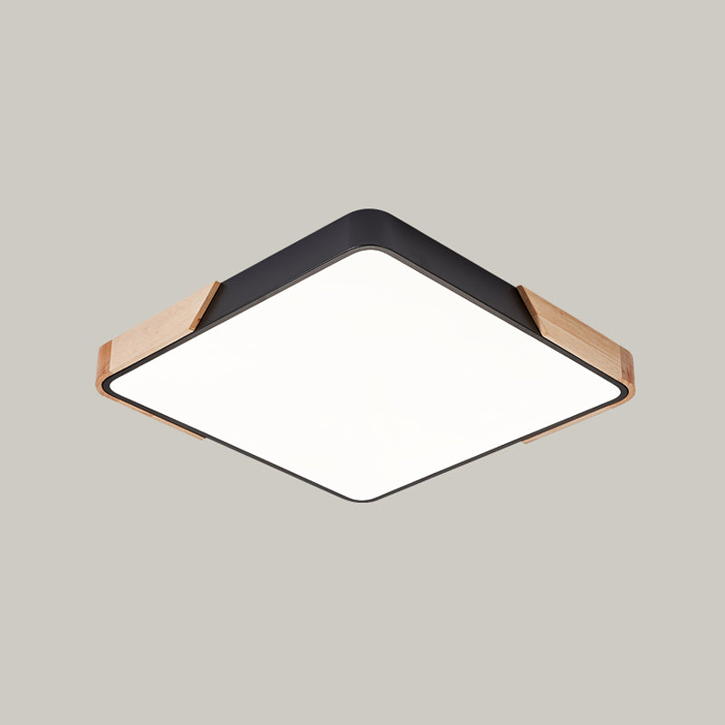 Square LED Flush Mount Light Fixture Nordic-Style Metal Ceiling Mount Lamp Fixture