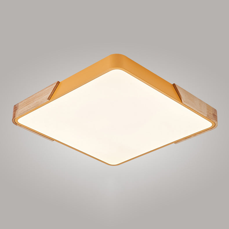 Square LED Flush Mount Light Fixture Nordic-Style Metal Ceiling Mount Lamp Fixture