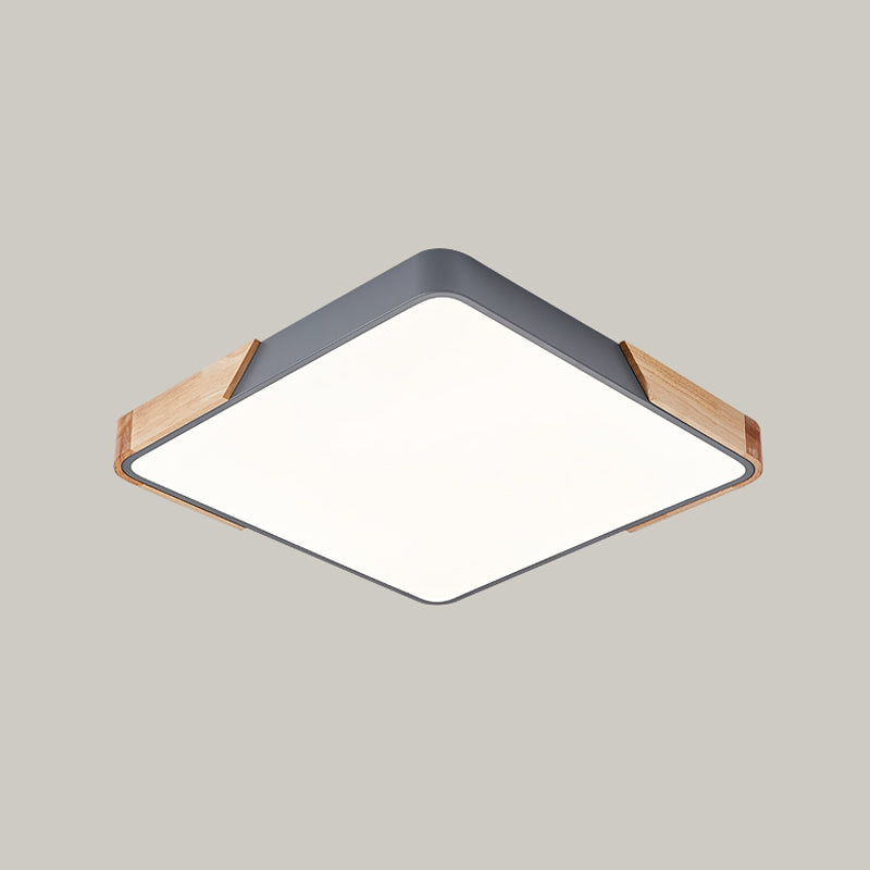 Square LED Flush Mount Light Fixture Nordic-Style Metal Ceiling Mount Lamp Fixture