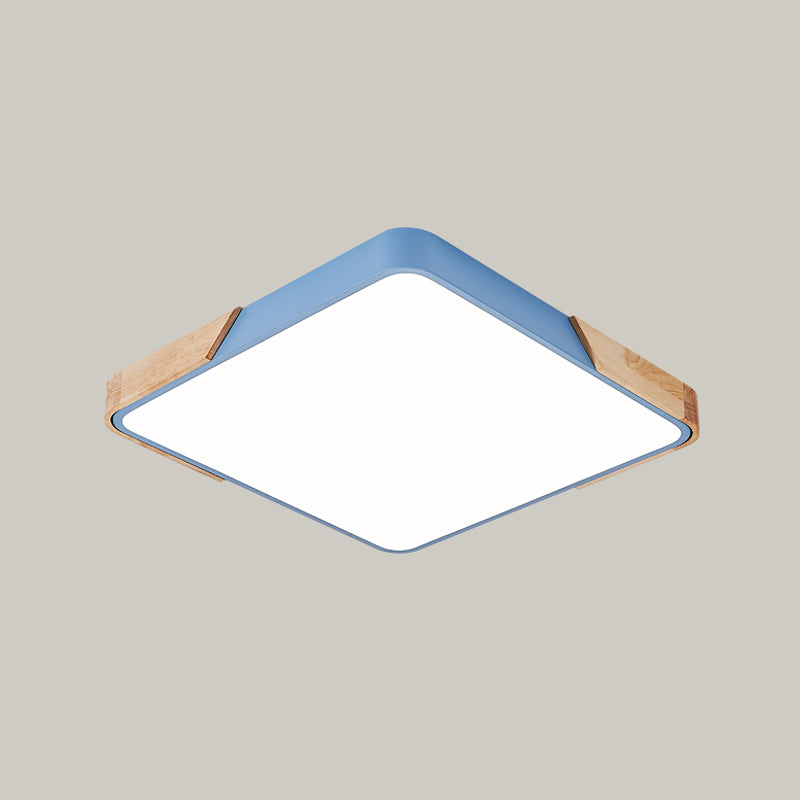 Square LED Flush Mount Light Fixture Nordic-Style Metal Ceiling Mount Lamp Fixture