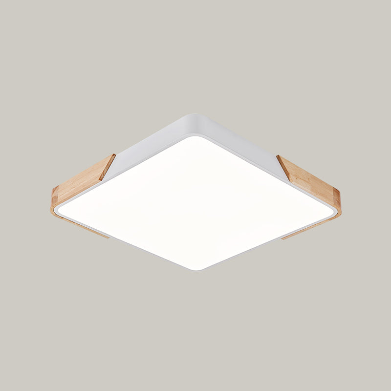 Square LED Flush Mount Light Fixture Nordic-Style Metal Ceiling Mount Lamp Fixture