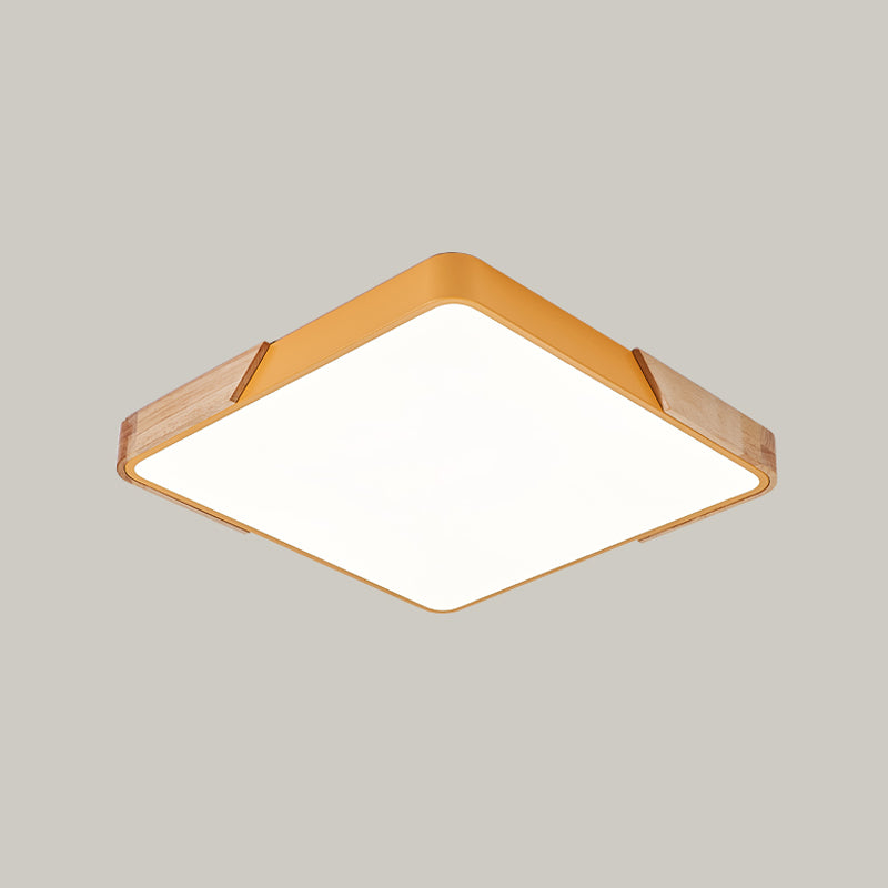 Square LED Flush Mount Light Fixture Nordic-Style Metal Ceiling Mount Lamp Fixture
