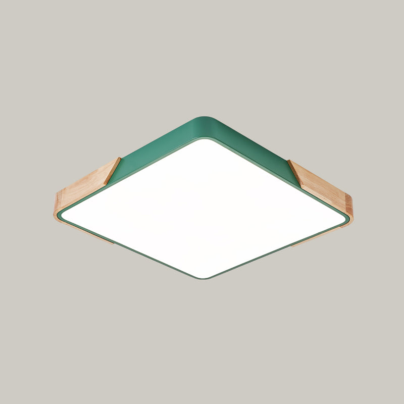 Square LED Flush Mount Light Fixture Nordic-Style Metal Ceiling Mount Lamp Fixture