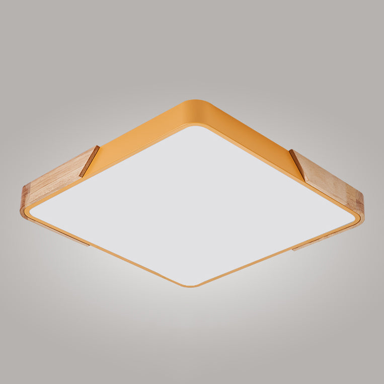 Square LED Flush Mount Light Fixture Nordic-Style Metal Ceiling Mount Lamp Fixture
