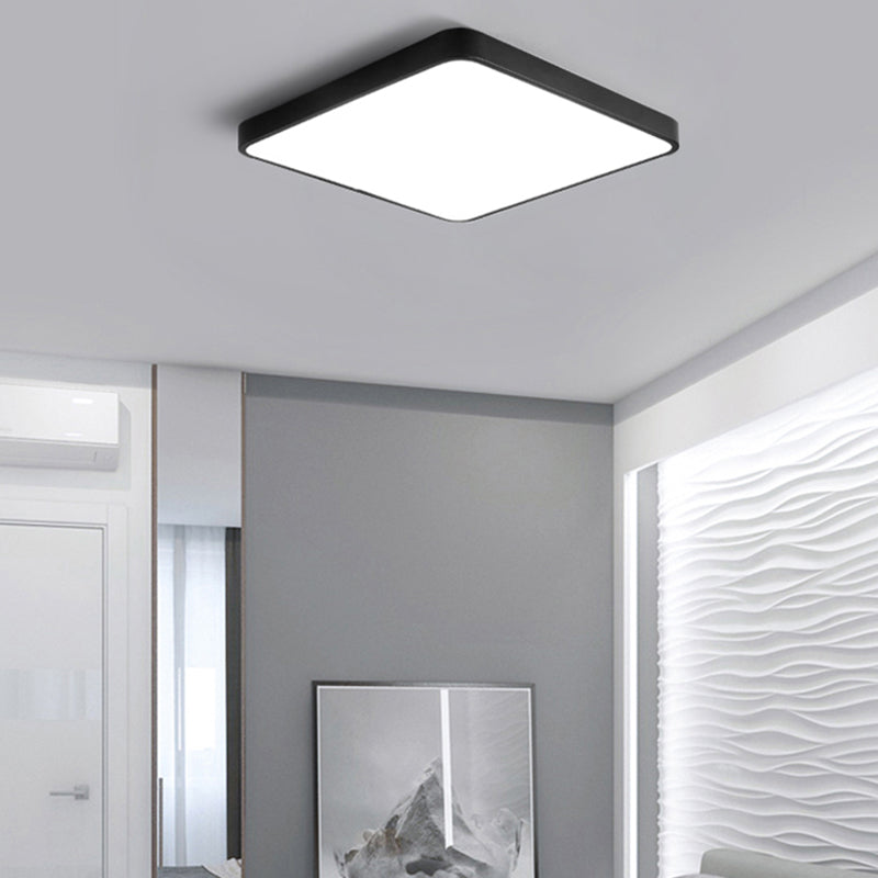 Lámpara de techo LED de geometría empotrada contemporánea para dormitorio