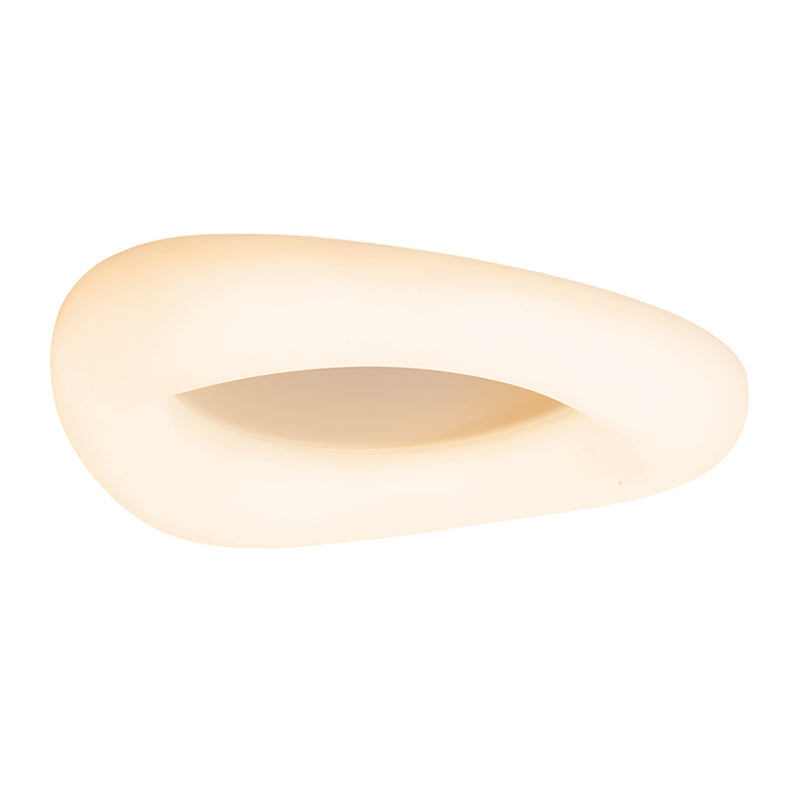 Lámpara nórdica de montaje en techo LED de metal con iluminación empotrada de geometría en blanco para sala de estar