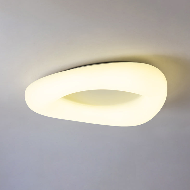 Lámpara nórdica de montaje en techo LED de metal con iluminación empotrada de geometría en blanco para sala de estar