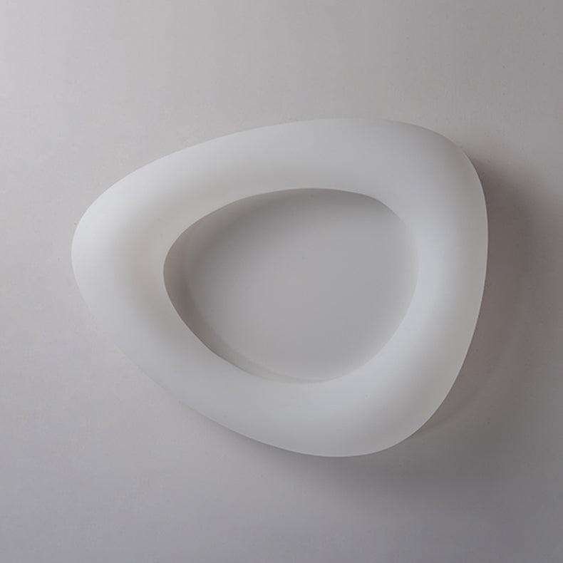 Lámpara nórdica de montaje en techo LED de metal con iluminación empotrada de geometría en blanco para sala de estar