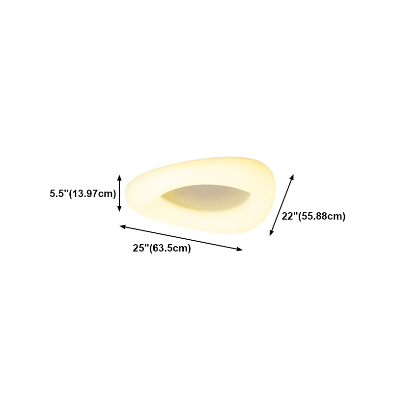Lámpara nórdica de montaje en techo LED de metal con iluminación empotrada de geometría en blanco para sala de estar