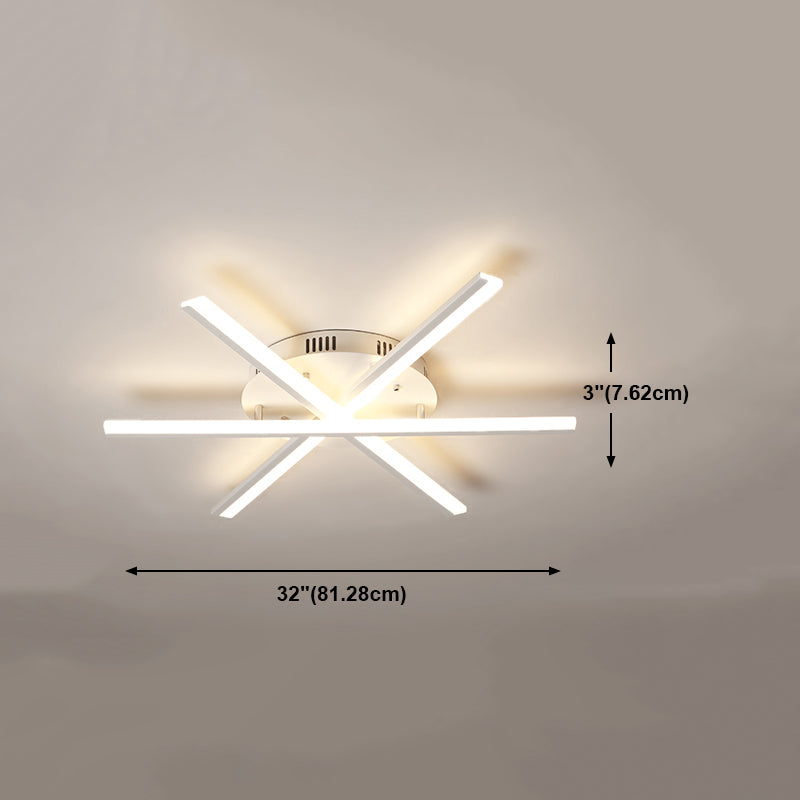 Lampada da soffitto a spirale in metallo, illuminazione a soffitto a LED in stile semplice in bianco