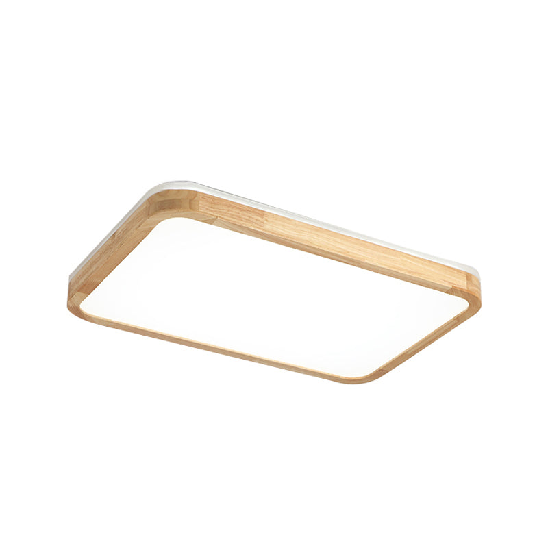 Luz de techo LED moderna del accesorio de iluminación del techo del soporte rasante de madera de la geometría para el dormitorio