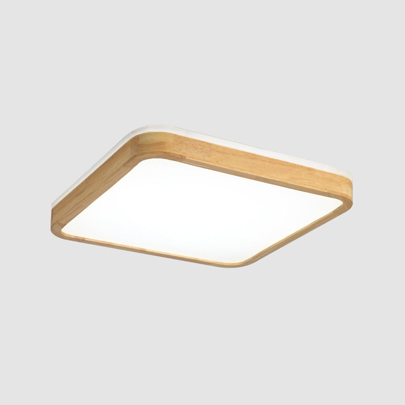 Geometry Wooden Flush Mount Ceiling Lighting Fixture Modern LED Ceiling Light for Bedroom