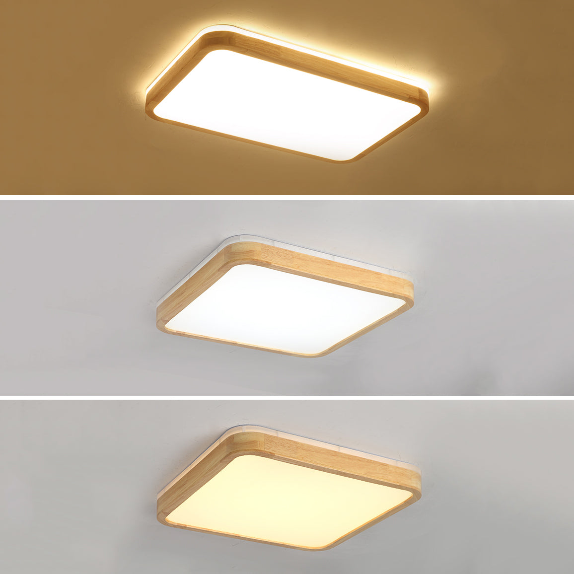 Luz de techo LED moderna del accesorio de iluminación del techo del soporte rasante de madera de la geometría para el dormitorio