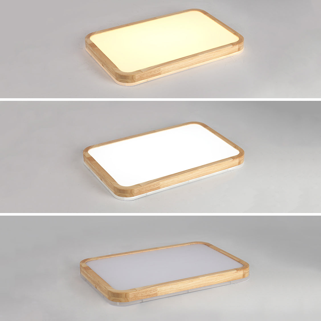 Luz de techo LED moderna del accesorio de iluminación del techo del soporte rasante de madera de la geometría para el dormitorio