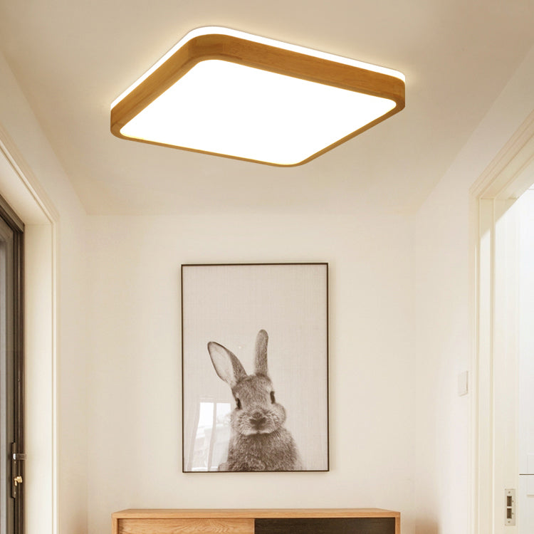 Luz de techo LED moderna del accesorio de iluminación del techo del soporte rasante de madera de la geometría para el dormitorio