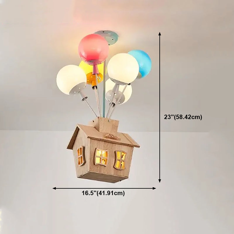 Multi Head Macron Balloon Chandelier Glass Chandelier Lighting Fixtures for Bedroom