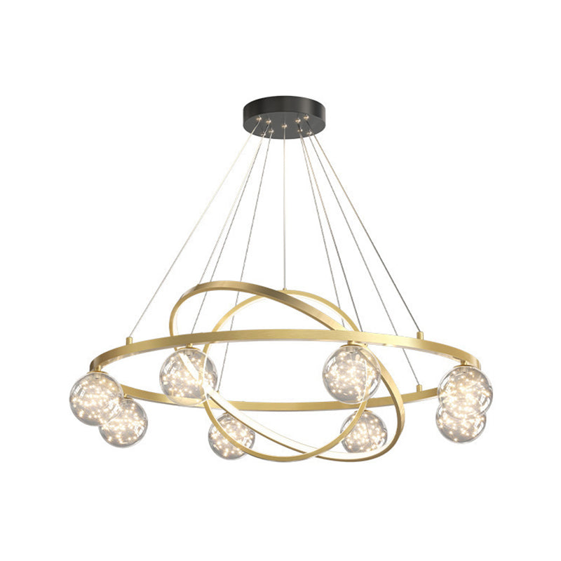 Contemporary Multi Light Glass Chandelier Light Fixtures Restaurant Hanging Chandelier