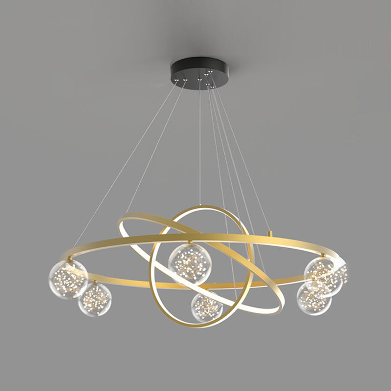 Contemporary Multi Light Glass Chandelier Light Fixtures Restaurant Hanging Chandelier