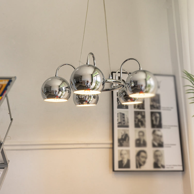 Postmodern Metal Chandelier Light Fixtures Multi Head Restaurant Hanging Chandelier