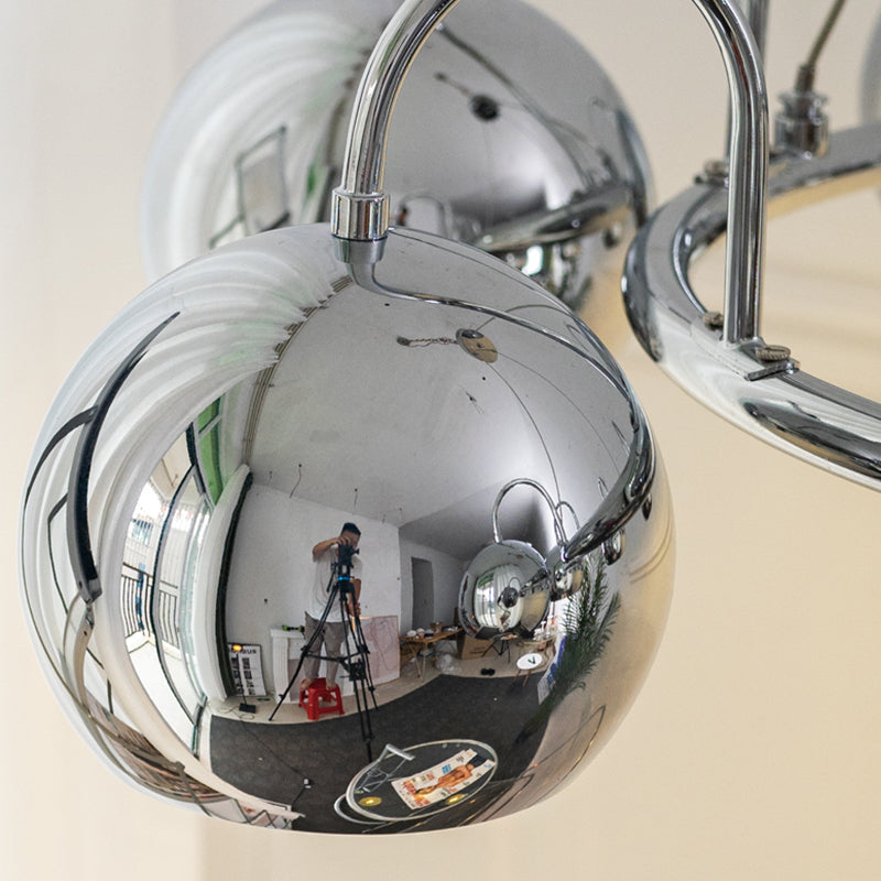 Postmodern Metal Chandelier Light Fixtures Multi Head Restaurant Hanging Chandelier